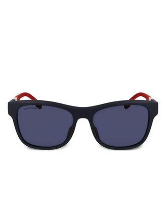 Lacoste matte-frame square sunglasses - men - Acetate - 56 - Blue