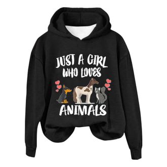 Generic Your Orders Placed Recently By Me Gifts Oversized Sweatshirts for Women UK WomenS Just A Girl Who Loves Animal Long Sleeve Sweatshirt Clothing Sweatsh