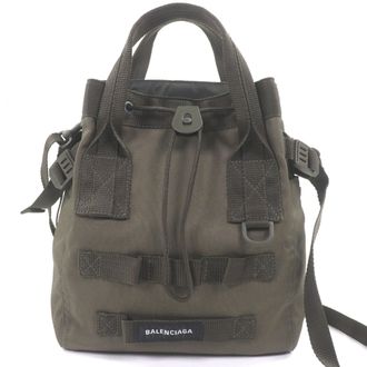 Balenciaga Khaki Polyamide Handbag Shoulder Bag (Pre-Owned)