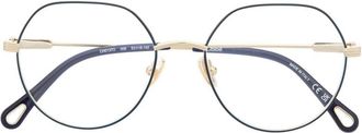 Chlo&eacute; round-frame glasses - women - Metal - 53 - Blue