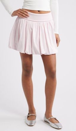 BP. Bubble Hem Miniskirt in Pink Primrose at Nordstrom, Size Xx-Small