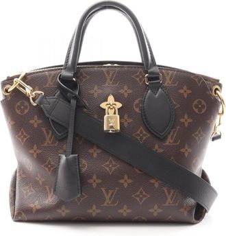 Louis Vuitton Black Brown Noir Pvc Coated Canvas Leather Tote Bag (Pre-Owned)