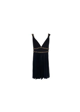 Notte By Marchesa Black & Gold Draped Dress Size S