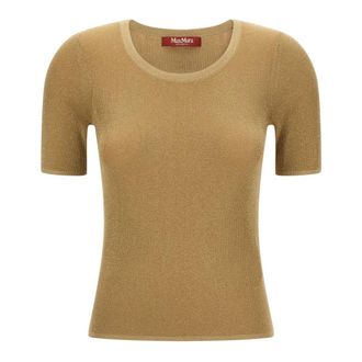 Max Mara T-Shirts - Dames - Ronde hals truien - Bruin - L - Truien & Vesten