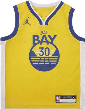 Nike Jordan Air Jordan Golden State Warriors 2020-2021 Statement Jersey Yellow DN5275-728