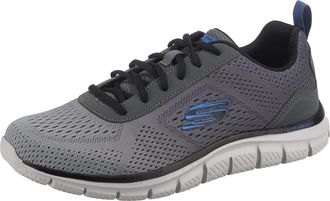 Skechers Mens Track Ripkent Trainers, Charcoal Mesh Black Trim, 6.5 UK
