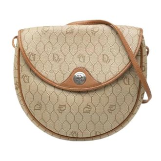 Dior Pre-owned Cross Body Bags, female, Beige, Size: ONE SIZE Pre-owned Vintage Canvas Crossbody Bag