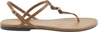 Celine Celine, Schoenen, Dames, Bruin, 38 EU, Platte Sandalen