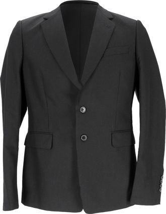 Dries Van Noten Single-Breasted Blazer in Black Wool