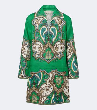 Alemais Al&eacute;mais Porter printed linen minidress