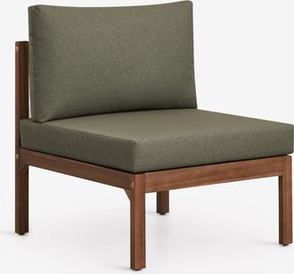 Sklum M&oacute;dulo Central Para Sof&aacute; Modular En Madera De Acacia Branson Sklum