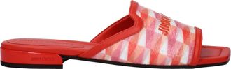Jimmy Choo London Orange Fabric Womens Slippers