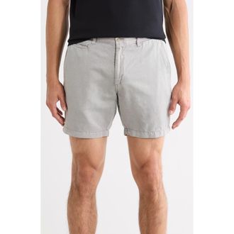 Johnnie-O Melrose Cotton & Linen Shorts in Light Gray at Nordstrom Rack, Size 34
