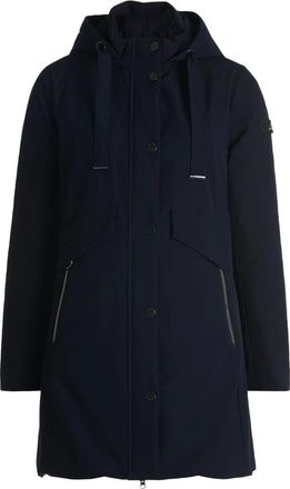 Betty Barclay Jassen, Dames, Blauw, 4Xl, Leer, Sportieve outdoorjas met afneembare capuchon