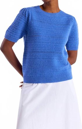 Brodie Textured Taylor Cashmere Tee In Carolina