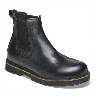 Birkenstock Womens Highwood Leather Slip-On Boot - Regular Width In Black
