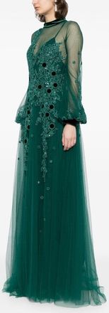 Saiid Kobeisy Embroidered Tulle Dress