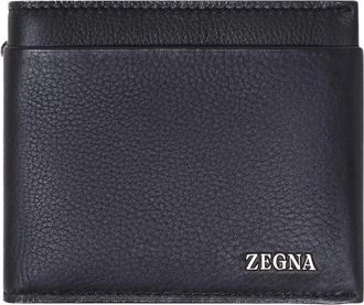 Ermenegildo Zegna Billfold in Secondskin - Heren - Portefeuilles - Blauw - ONE Size - Leer - Accessoires