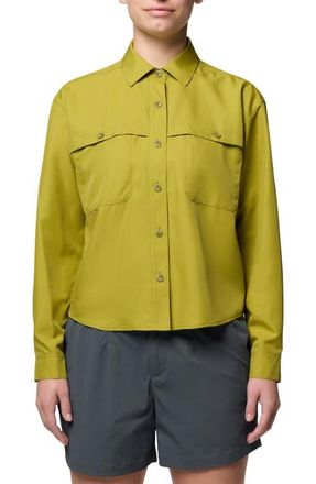 Mountain Hardwear Sun Drift Cooling Long Sleeve UPF 50+ Shirt in Bright Fatigue at Nordstrom, Size X-Large