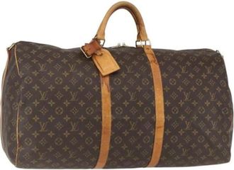 Louis Vuitton Pre-owned Weekend Bags, female, Brown, Size: ONE SIZE Pre-owned Vintage Canvas Weekend Bag