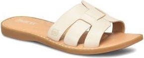 B&oslash;rn Mindi Slide Sandal in Cream Leather at Nordstrom Rack, Size 11