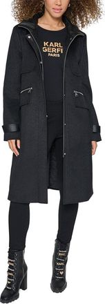 Karl Lagerfeld Karl Lagerfeld Officer Wool-Blend Coat