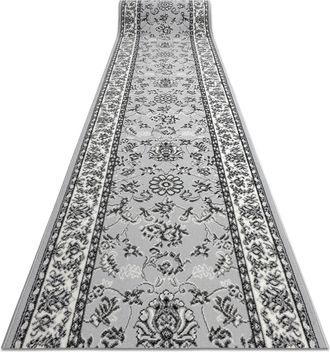 RugsX Rugsx - Alfombra De Pasillo Bcf Morad Klasyk Cl&aacute;sico Gris 100 Cm Grey 100x190 Cm