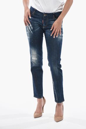 Dsquared2 Jeans JENNIFER in Denim Stretch Effetto Vintage 15cm Dsquared2