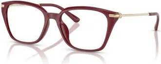 Michael Kors 54mm Rectangle optical glasses in Red at Nordstrom