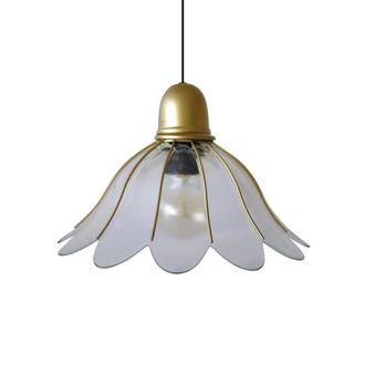 Tosel Suspensi&oacute;n vidrio oro D21 cm
