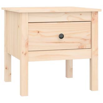 vidaXL Vidaxl - Mesa Auxiliar De Madera Maciza De Pino 50x50x49 Cm