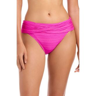 Bleu Rod Beattie Sarong Hipster Bikini Bottoms in Dahlia at Nordstrom, Size 8