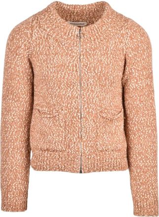 Namacheko Truien & Vesten, Heren, Beige, XL, Katoen, Korte Ronde Hals Cardigan