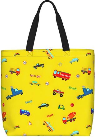 Generic Women Handbag Colorful Car Women Beach Bag Retro Folding Shopping Bags, For Christmas, Daily, Birthday, Wedding, School