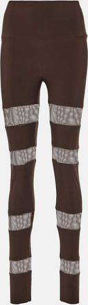 Norma Kamali Paneled high-rise jersey leggings