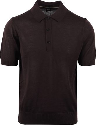 HUGO BOSS Mens H NOLANO POLO DARK BROWN Cotton - Size X-Large