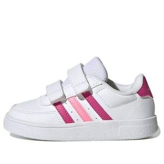 adidas (TD) adidas Breaknet Lifestyle Court Two-Strap Hook-and-Loop White Pink HP8973