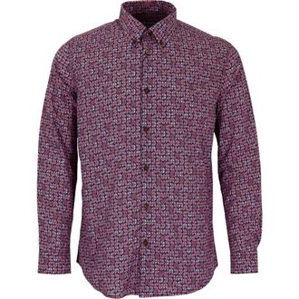 Lords of Harlech Morris Button-Up Shirt in Ibiza Petal Plum at Nordstrom, Size Medium