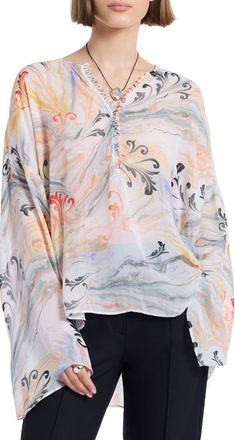 Robert Graham Poppy Long Sleeve Woven Shirt in White Multi at Nordstrom Rack, Size X-Small