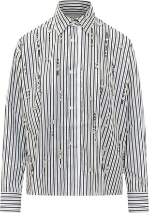 Des_Phemmes Camisa de Rayas Adornada - Blouses & Shirts - Mujer - Multicolor - XS