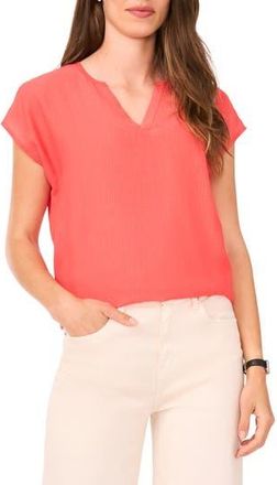 Halogen Tonal Stripe Popover Top in Deep Sea Coral at Nordstrom Rack, Size Xx-Small