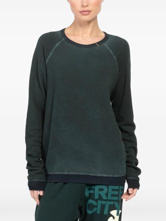 Freecity graphic long-sleeved T-shirt - women - Cotton/Modal - S - Green