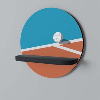 OEM Voleibol Time Estante Redondo Negro