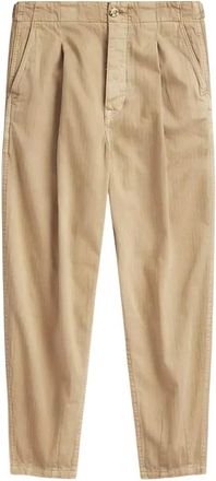 Ralph Lauren Broeken, Dames, Beige, L, Katoen, Beige Carrot Broek