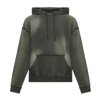 Diesel Heren, Sweatshirts & Hoodies, Groen, Maat: 2XL Katoen