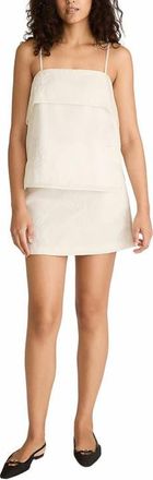 Rebecca Taylor Applique Flange Tank in Milk at Nordstrom, Size X-Small