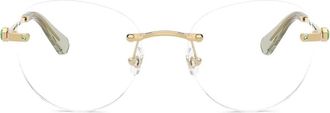 Swarovski cat-eye frame glasses - Gold