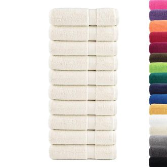 Berkfield Home Premium Shower Towels SOLUND 10 pcs Cream 70x140 cm 600 gsm