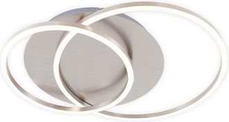 Briloner Lampada da soffitto a led dimmerabile con funzione di memoria, orientabile, ø 30 cm, 40 w, argento Briloner