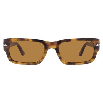 Persol Adrien Brown Rectangular Unisex Sunglasses PO3347S 121033 55
